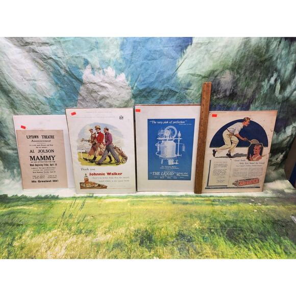 Vtg Advertisement Lot of 4- 1900s Mammy, Johnnie Walker, Colgate Dental Cream, - Picture 1 of 5